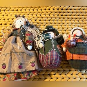 Charming Handmade Fabric Dolls Thanksgiving
